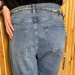 Chico's Silver Black Circle Chain Link Ribbon Belt Photo 2