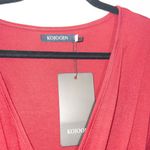 Kojooin NWT Burgundy V-Neck Wrap Long Sleeve Maternity Dress Size Medium Photo 4