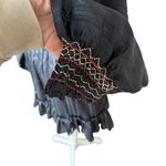 Ulla Johnson - NWT Silk Odette Midnight Smocked Long Sleeve Mini Dress Sz 2 Photo 7