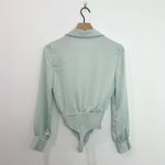 Aritzia Babaton Ace Bodysuit Aqua Essence long-sleeve size XXS Photo 2