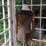 Colorful vneck top Orange Photo 3