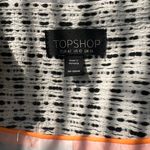 Topshop White & Black Tweed Open Front Zipper Pocket Blazer Jacket Photo 11