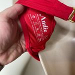 ANDIE New  swim wyndwood bikini top cherry red one shoulder sz L Photo 5