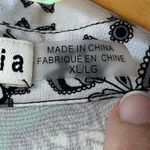 Alice + Olivia  Women's Willa Mandala Blouse Boho Romance Jade Print Size XL Photo 11