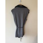 Lafayette 148 New York Genuine Shearling Panel Wool & Cashmere Vest XL Gray Photo 1