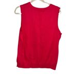 IZOD  Vibrant Dark Pink With Gray Light Pink Arygle Print Sleeveless Sweater XL Photo 1