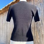 Love Always Medium SS Open Front Sweater with Ties great piece for layering Black Photo 3