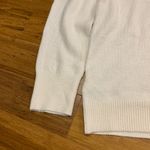 Loft Lace Yoke Sweater Womens Size Medium Ivory Cream Knit Pullover Long Sleeve Photo 2
