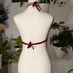 Burgundy Crochet Halter Top Red Photo 1