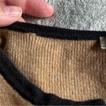 Talbots Petite Coatigan Open Front Cardigan Color Block Tan Black Structured PXL Photo 3