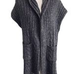 None Gray Knitted‎ Pocket Gray Shawn Wool Blend Size Medium Photo 0