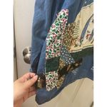 Handmade VINTAGE Denim Christmas Shirt Button Up Embroidered patchworks  4xL Photo 10