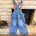 Yesno  Embroidered Denim Capri Length Overalls with Plaid Straps XL Photo 6
