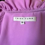 Trina Turk  Jena Ruffle Top Purple Short Sleeve Blouse Women’s Small Photo 4