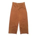 We The Free Brown Barrel Pants Size 29 Wide Leg Cropped High Rise Casual Cotton Photo 3