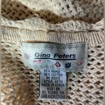 Vintage Gina Peters Floral Embroidered Knit Sweater Vest, Size Medium Blue Photo 3