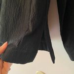 Eileen Fisher Black Crepe Button Down Jacket Cotton Mandarin Collar Women's XS Photo 5