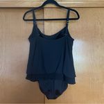 MiracleSuit  Black Slimming Ruffle One Piece Swimsuit Size 14 Photo 4