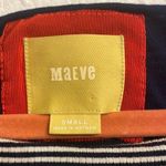 Maeve Anthropologie  Cameron Blue/Orange/White Asymmetrical Dress Size S Photo 2