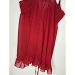 Cacique  Plus Size 18/20 Chemise Babydoll Slip Dress Top Red Underwired Nighty Photo 5