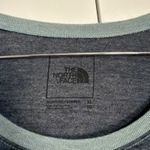 The North Face  Womens XL Raglan T Shirt Gray Blue Red Logo Outdoor Casual Photo 4