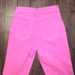 EXPRESS Hot Pink Straight Ankle Jeans Photo 3