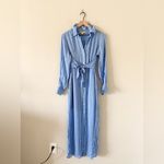 Michael Kors Michael  Silk Blend Shirt Maxi Dress in Blue & White Stripe Size S Photo 2