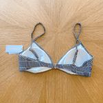L Space Bikini Top Womens Sz Large Black White Helena Houndstooth Underwired NWT Photo 3