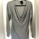Bisou Bisou  Light Gray Cowl Neck Sweater Photo 0