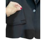 Calvin Klein Size 6 Womens Black One Button with Pockets Jacket Blazer Business Photo 5