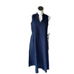 Anne Klein NWT Camellia Jenna Drawstring Midi Dress NAVY Photo 5