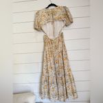 Urban Outfitters Kiss The Sky Tiered Maxi Dress - Puff Sleeve Open Back Cutout Ditsy Floral Dress Photo 8