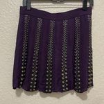 Tibi Silk Studded Mini Skirt Purple Size 6 Photo 2