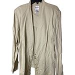 Liz Baker  Womens 14 2-Piece Jacket And Dress Set Beige Cream Formal Pearl Beaded Photo 3