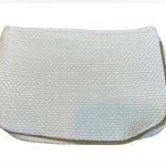 NWOT Bamboo Zip Pull Cosmetic Bag White Photo 3