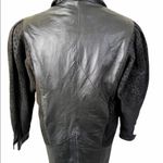 wilson's leather Y2k VTG  mid length leather jacket biker moto grunge vampy goth S Photo 8