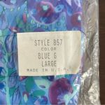 NOS Vintage 70s Psychedelic Print Polyester Tunic Haband Top L Blue Size L Photo 10