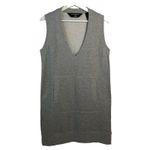 Norma Kamali  Size M Dress V-Neck Sleeveless Sweatshirt Tunic Gray Pocket Women’s Photo 1
