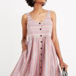 Madewell  Scoopneck Tank Dress in Rainbow Stripe Photo 0