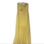 Xtraordinary XTRADIONARY, Beaded Mesh Formal strapless, Sz9, Yellow, Sequins, pleats, Hand Wash Photo 1