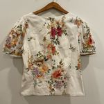 Antonio Melani  Floral Cotton Blouse Puff Sleeve Boho Cottagecore Girly Photo 6