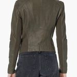 Andrew Marc Marc By Green Faux Leather Moto Jacket Photo 1