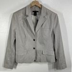 Grace Elements Womens 14 Gray Pinstripe Blazer Jacket Career Office Work Stretch Photo 1