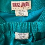 Vtg Maggy London Woman’s 100% Silk Blue Blouse & Skirt Set, Sz 8 Photo 4
