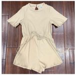 Princess Polly  Aiken Soft Ribbed Short Sleeve Front Tie Romper Size 4 Photo 13