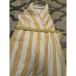 Christopher & Banks  Yellow‎ White Striped Tie Back Midi Dress Women’s  Size 16 Photo 8