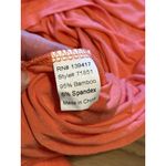 Piko  Women Orange Long‎ Sleeve Boat Neck Oversized Stretch Shirt M Bamboo Photo 5