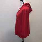 North Crest  red lace up 3/4 sleeve embroidered logo hooded shirt Photo 4