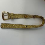 None Glittery Gold Womens Belt Size Small Jewel Medallions L Gold Buckle 1.75" Retro Photo 6
