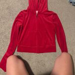 Juicy Couture  Red Jacket Velour Zip-Up Photo 0